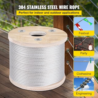 Foto 2 | Sistema De Barandilla De Cables Vevor T304 De Acero Inoxidable, 250 Pies, 3700 Libras - Venta Internacional.