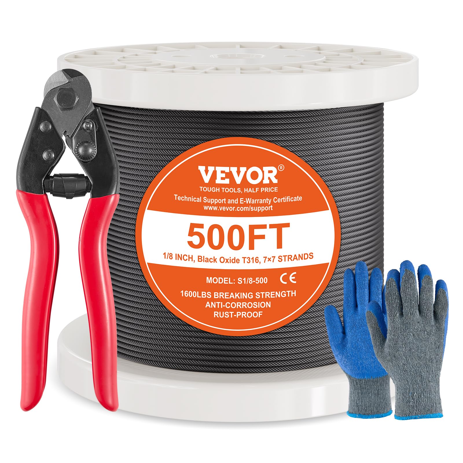 Kit De Barandillas Para Cables Vevor 316 De Acero Inoxidable, 500 M, 1/8 - Venta Internacional.