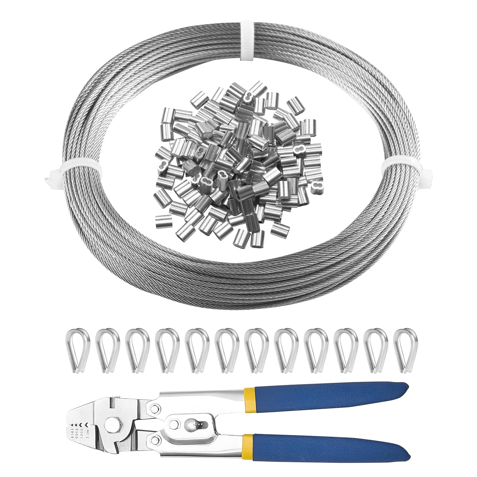 Foto 1 | Kit De Cables De Acero Inoxidable Vevor 304 De 66 Pies Con Herramienta De Engarzado - Venta Internacional.