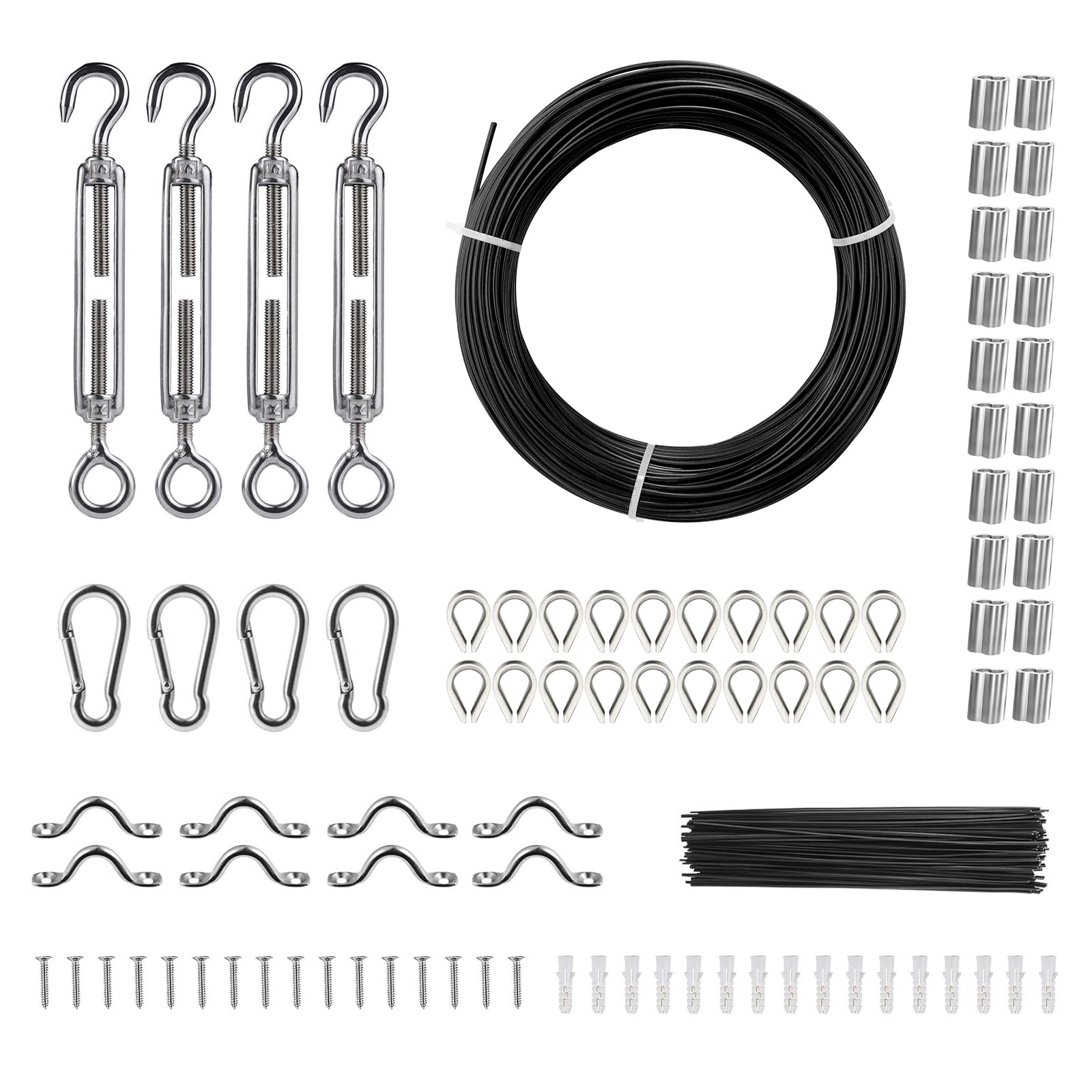 Kit De Cables De Acero Inoxidable Revestido De Vinilo Vevor, 50 M - Venta Internacional.