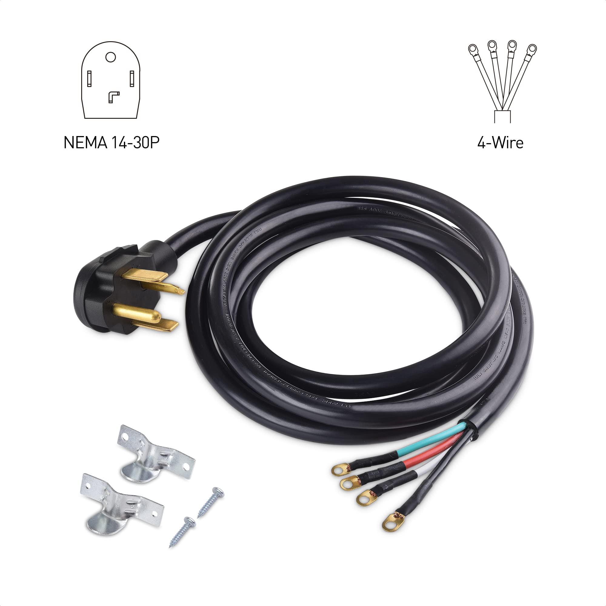 Foto 5 pulgar | Cable Para Secadora Matters, 10 Pies, 30 A/250 V/7500 W, 10 Awg, 4 Clavijas - Venta Internacional.
