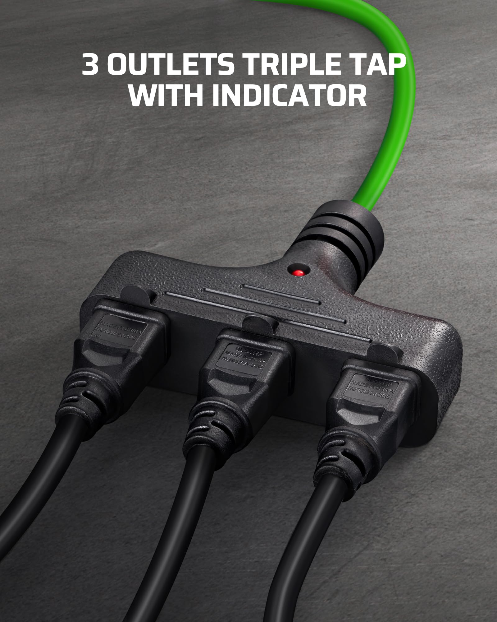 Foto 7 | Carrete De Cable De Extensión Dewenwils De 30 Pies, Calibre 16/3, Sjtw 10a, Verde - Venta Internacional.