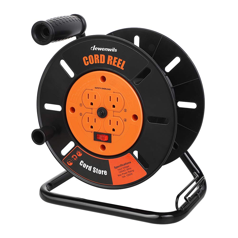 Foto 1 | Carrete De Almacenamiento Para Cables De Extensión Dewenwils Con 4 Salidas, 10 A - Venta Internacional.