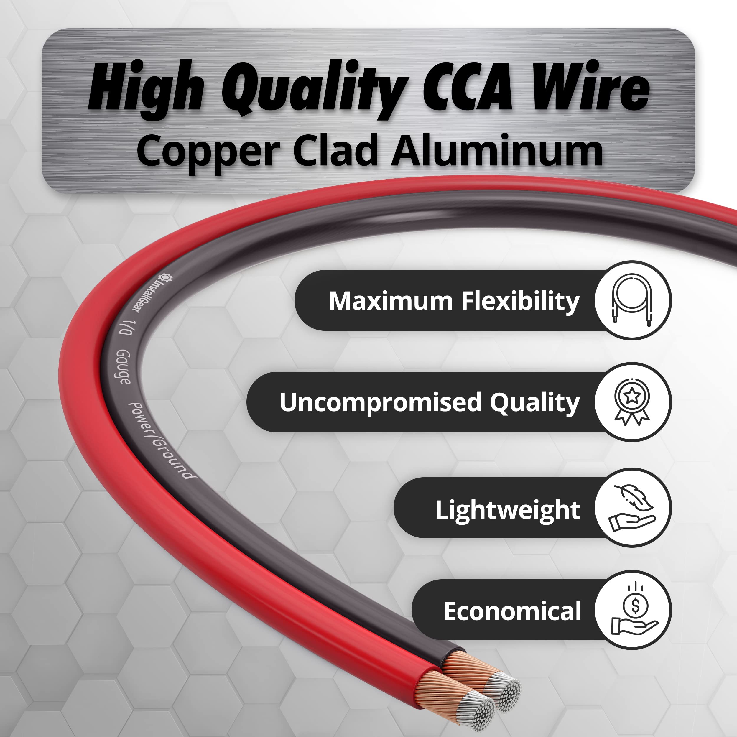 Foto 5 pulgar | Wire Installgear Calibre 1/0 (15 M) De Aluminio Revestido De Cobre Cca - Venta Internacional.