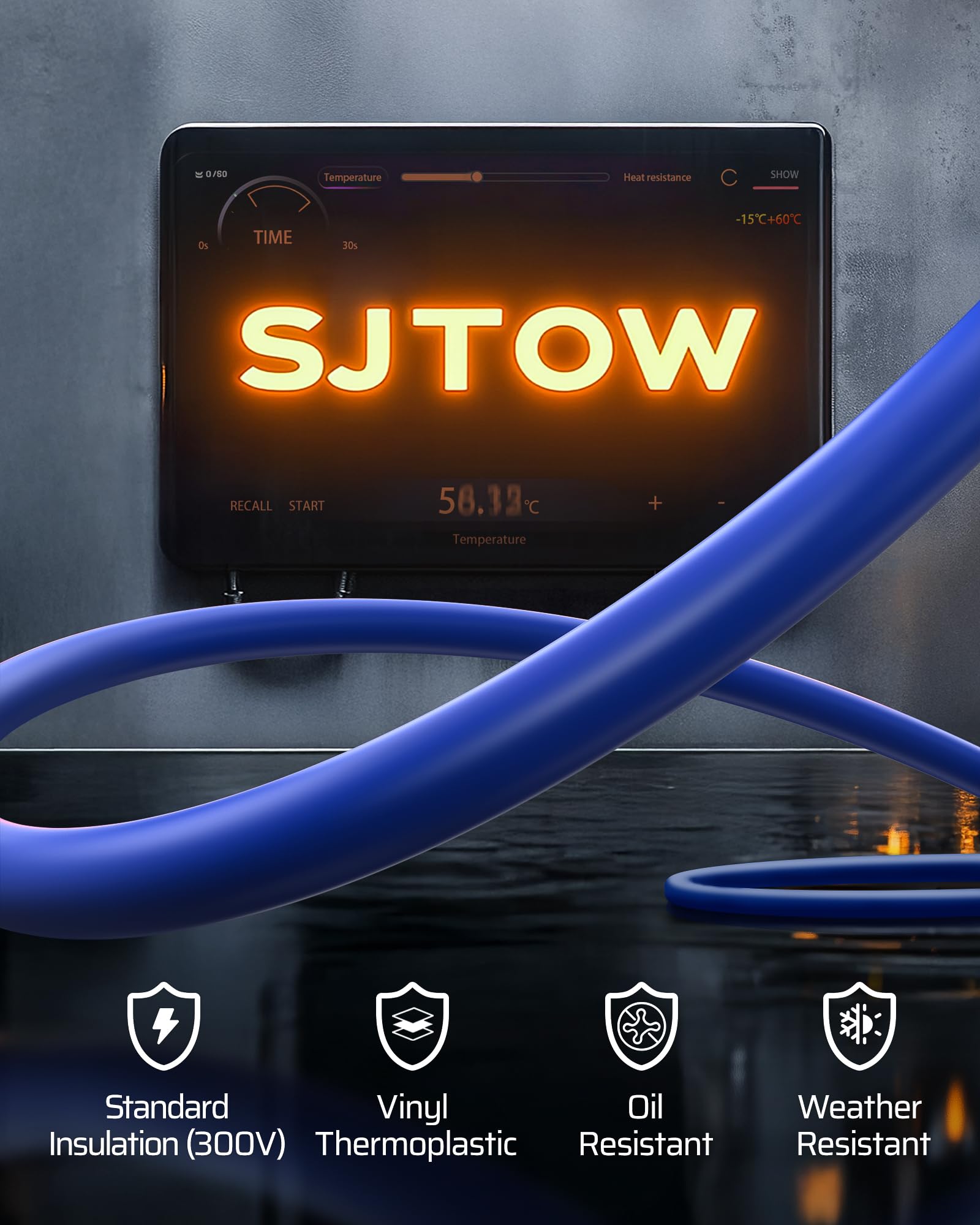 Foto 4 | Carrete De Cable De Extensión Dewenwils De 75 Pies Retráctil 14/3c Sjtow - Venta Internacional.