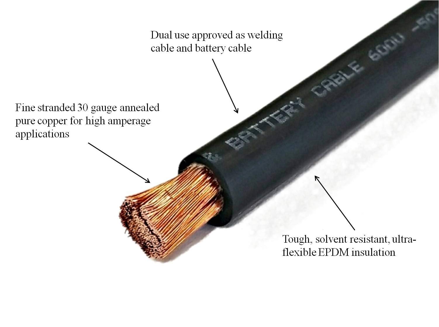 Foto 5 pulgar | Cable Windynation Wni 4/0 Awg Ultraflexible De 1,5 M, Color Negro Y Rojo - Venta Internacional.