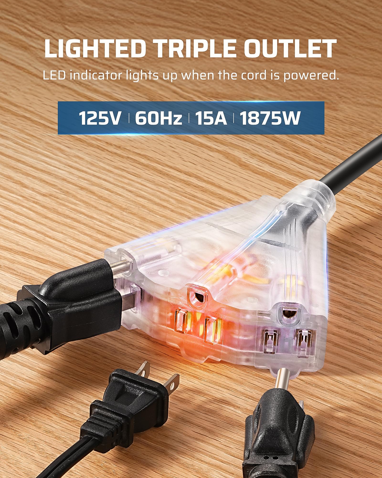 Foto 8 pulgar | Carrete De Cable De Extensión Dewenwils, Retráctil, 60 Pies, 15 A, 1875 W - Venta Internacional.