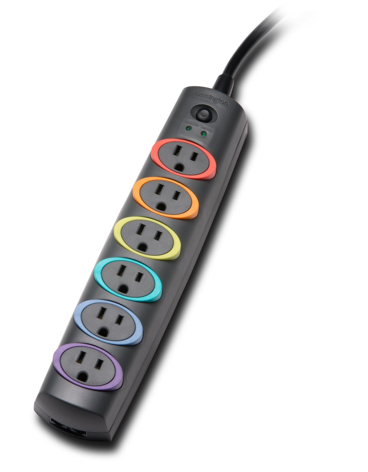 Protector Contra Sobretensiones Kensington Smartsockets, Cable De 6 Salidas Y 6 Pies - Venta Internacional.