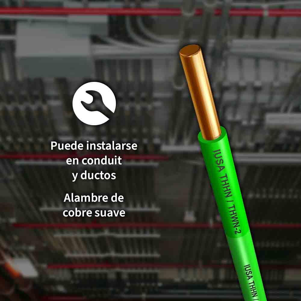Foto 7 pulgar | Alambre Thw-ls/thhw-ls Ce Rohs Iusa 14 Awg En Caja 100 M Color Verde