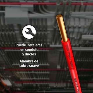Foto 6 | Alambre Thw-ls/thhw-ls Ce Rohs Iusa 14 Awg En Caja 100 M Color Rojo
