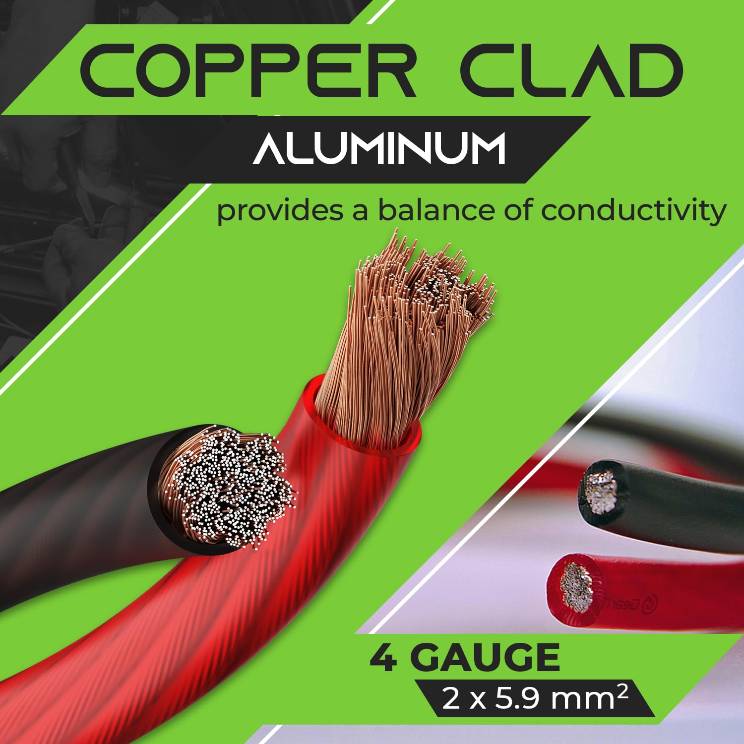 Foto 3 pulgar | Cable De Alimentación/tierra Gearit 4, Calibre 4, Para Automoción, 7,5 M De Cca - Venta Internacional.