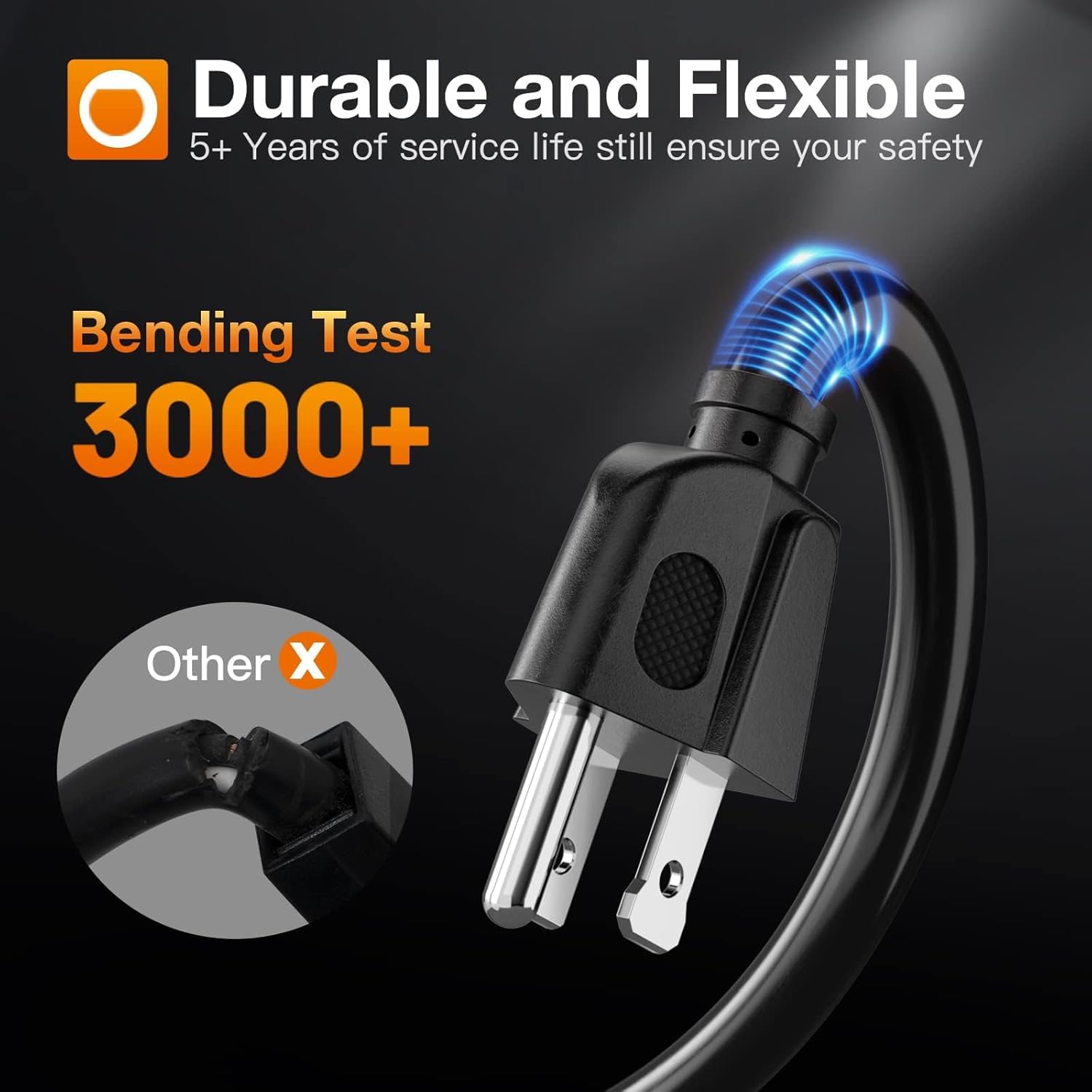 Foto 3 pulgar | Cable De Extensión Addlon 25 Ft Exterior  Impermeable 16awg 3 Clavijas | Negro  Certificado Ul