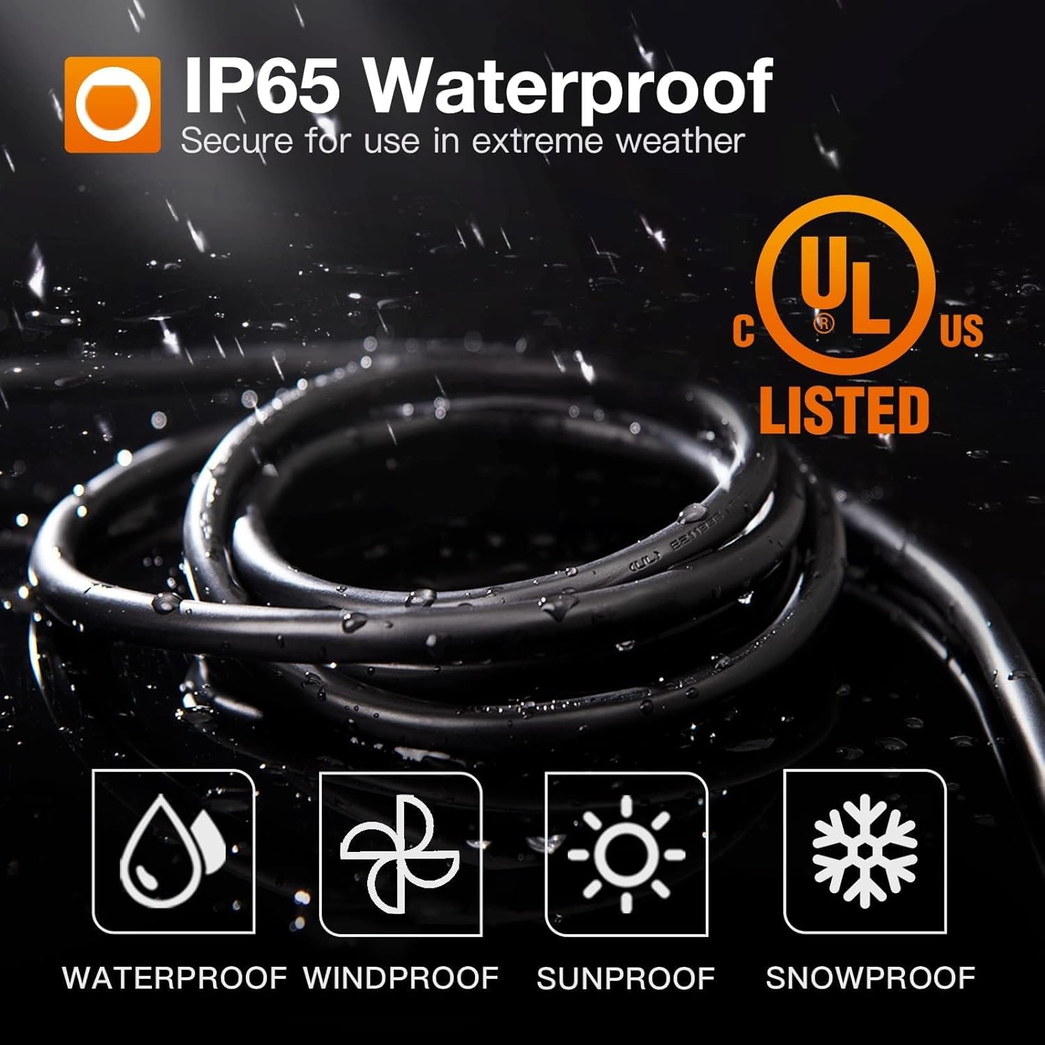 Foto 5 pulgar | Cable De Extensión Addlon 25 Ft Exterior  Impermeable 16awg 3 Clavijas | Negro  Certificado Ul