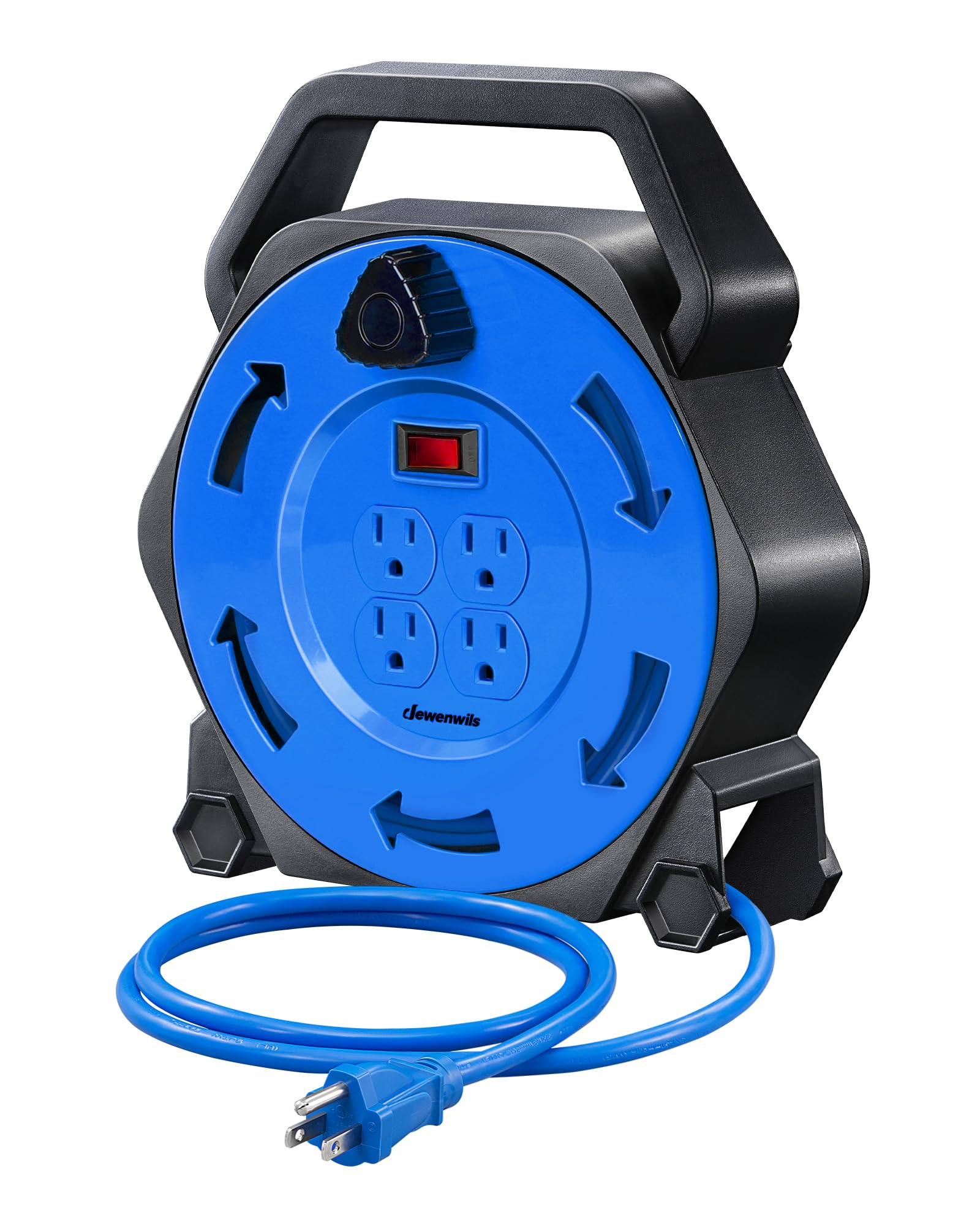 Carrete De Cable De Extensión Dewenwils De 25 Pies Con 4 Salidas De 13 A  Certificado Ul - Venta Internacional.