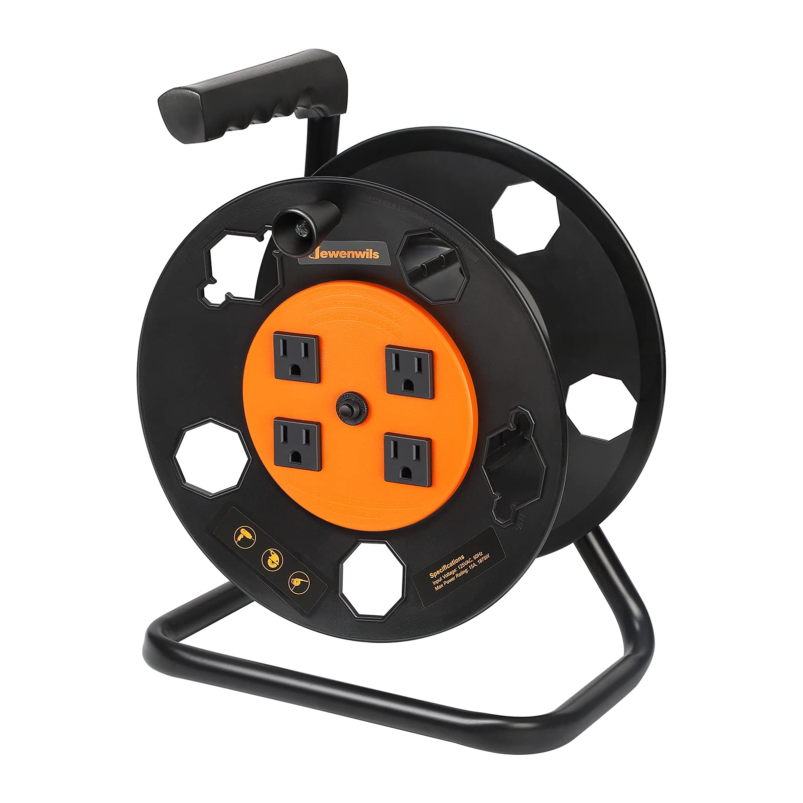 Carrete De Almacenamiento De Cables De Extensión Dewenwils Heavy Duty 15 A 125 V - Venta Internacional.