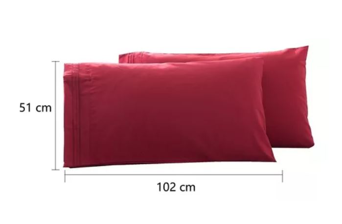 Foto 3 pulgar | 2 Fundas De Almohada King Size, Rojo