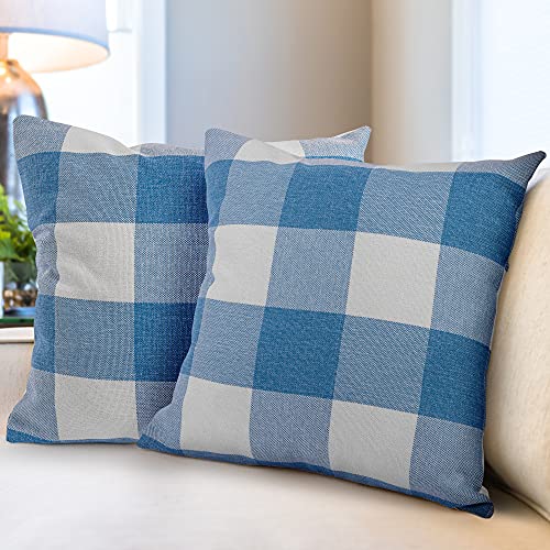 Foto 2 pulgar | Venta Internacional-fundas De Almohada A Cuadros Azules (paquete De 2)