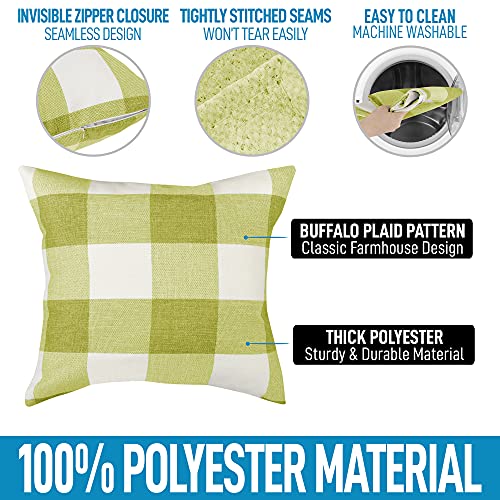 Foto 3 pulgar | Venta Internacional-fundas De Almohada Buffalo Plaid, Color Verde