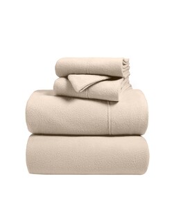 Foto 4 | Juego De Sábana Polar King Size Elefantito Hogar Color Beige Invernal Liso