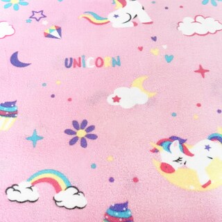 Foto 5 | Juego De Sábana Polar Matrimonial Elefantito Hogar Unicornio Color Rosa Invernal