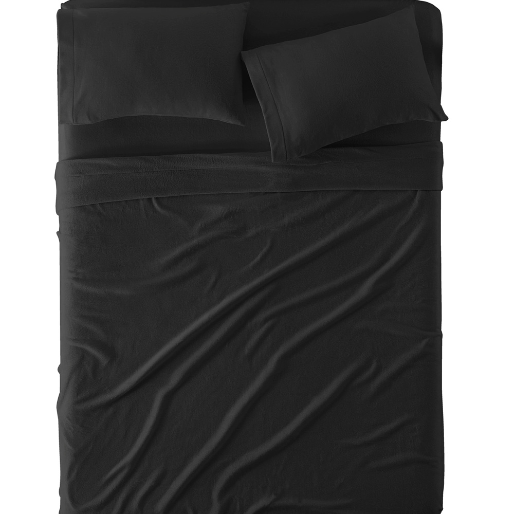 Foto 2 pulgar | Juego De Sábana Polar King Size Elefantito Hogar Color Negro Invernal Liso