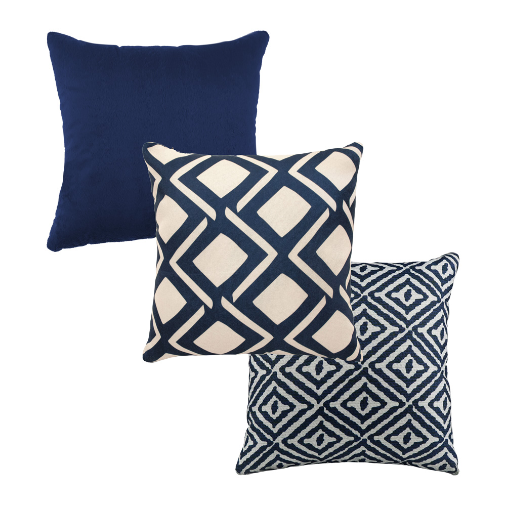 Set Fundas de Cojín Coprire 23HODE0321 Azul 45 X 45 cm 3 Piezas