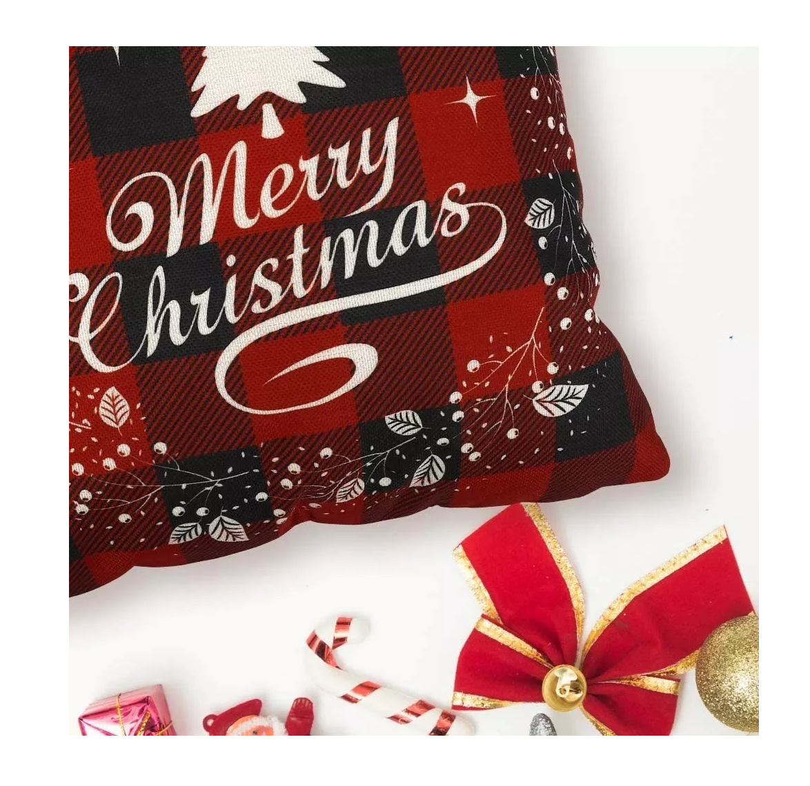 Foto 4 pulgar | Fundas para Almohadas Belug Navideñas 4 Piezas