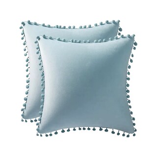Foto 1 | Fundas Para Cojines Decorativos De Terciopelo 45 X 45 Cm 2 Pzs, Azul