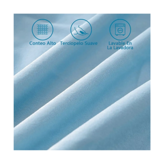 Foto 2 | Fundas Para Cojines Decorativos De Terciopelo 45 X 45 Cm 2 Pzs, Azul
