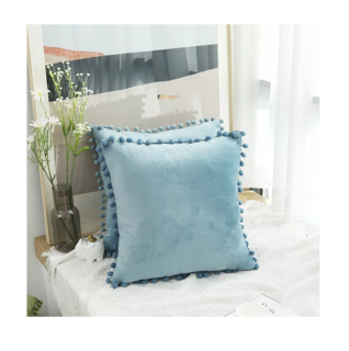 Foto 5 | Fundas Para Cojines Decorativos De Terciopelo 45 X 45 Cm 2 Pzs, Azul