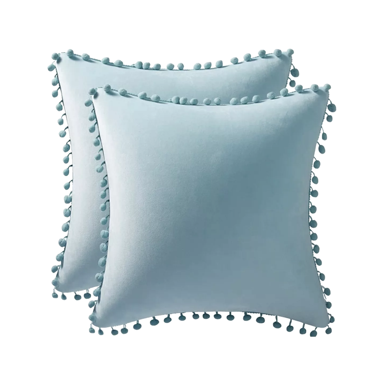 Foto 2 pulgar | Fundas Para Cojines Decorativos De Terciopelo 45 X 45 Cm 2 Pzs, Azul