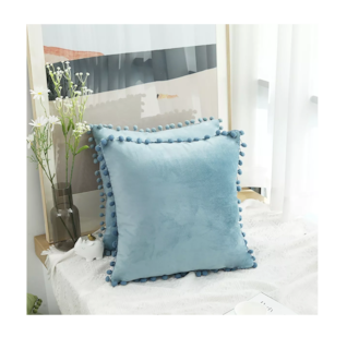 Foto 5 | Fundas Para Cojines Decorativos De Terciopelo 45 X 45 Cm 2 Pzs, Azul