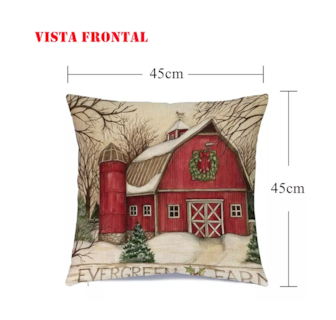 Foto 3 | Fundas De Almohada Navideñas Decoracion Papa Noel 4 Pzs, Mezcla De Colores