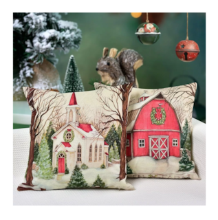 Foto 5 | Fundas De Almohada Navideñas Decoracion Papa Noel 4 Pzs, Mezcla De Colores
