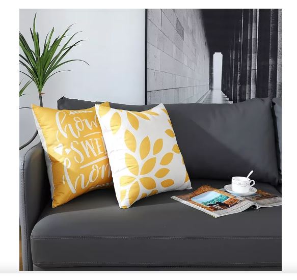 Foto 3 pulgar | Fundas para Almohada Wünd Amarillas 4 Piezas