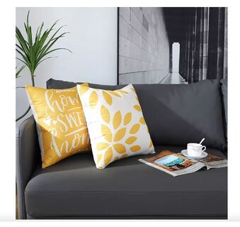 Foto 2 | Fundas para Almohada Wünd Amarillas 4 Piezas