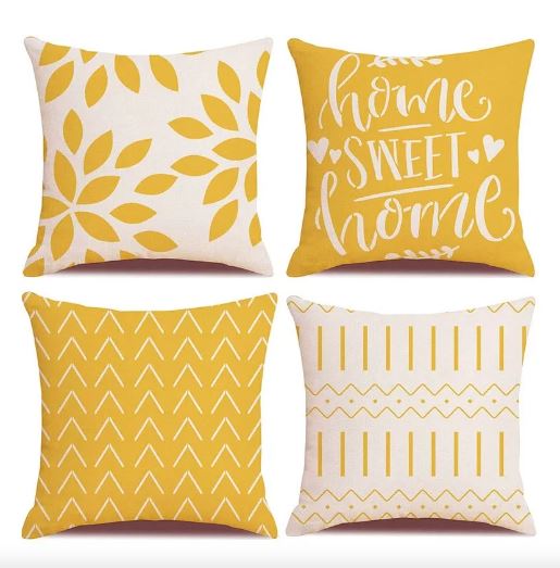 Foto 4 pulgar | Fundas para Almohada Wünd Amarillas 4 Piezas