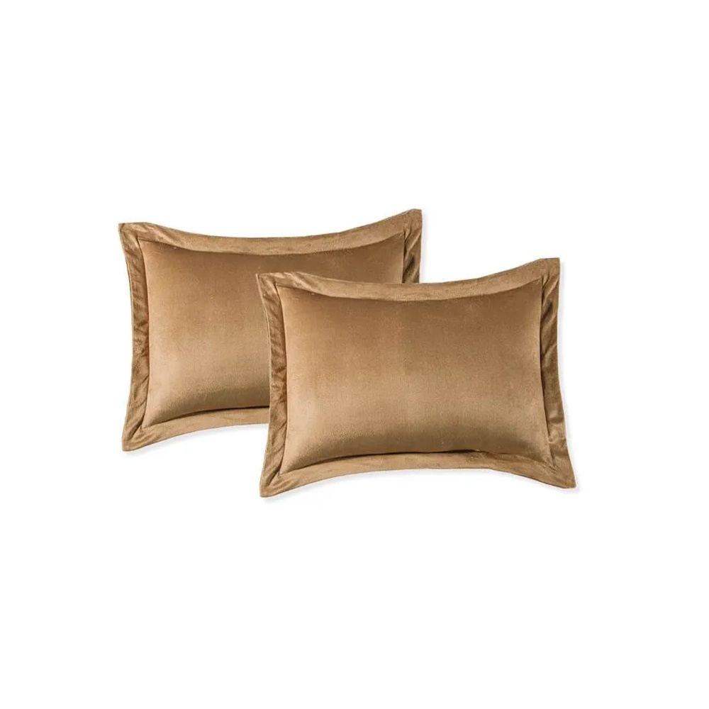 Foto 2 pulgar | Funda Decorativa Estándar Velvet Caramel Lisa Concord