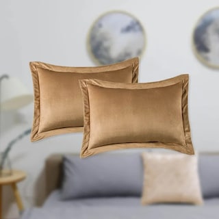 Foto 2 | Funda Decorativa Estándar Velvet Caramel Lisa Concord