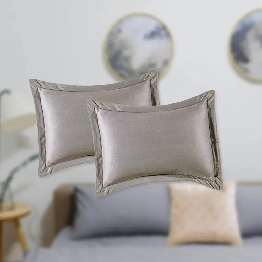 Foto 2 | Funda Decorativa Estándar Velvet Gris Medio Concord
