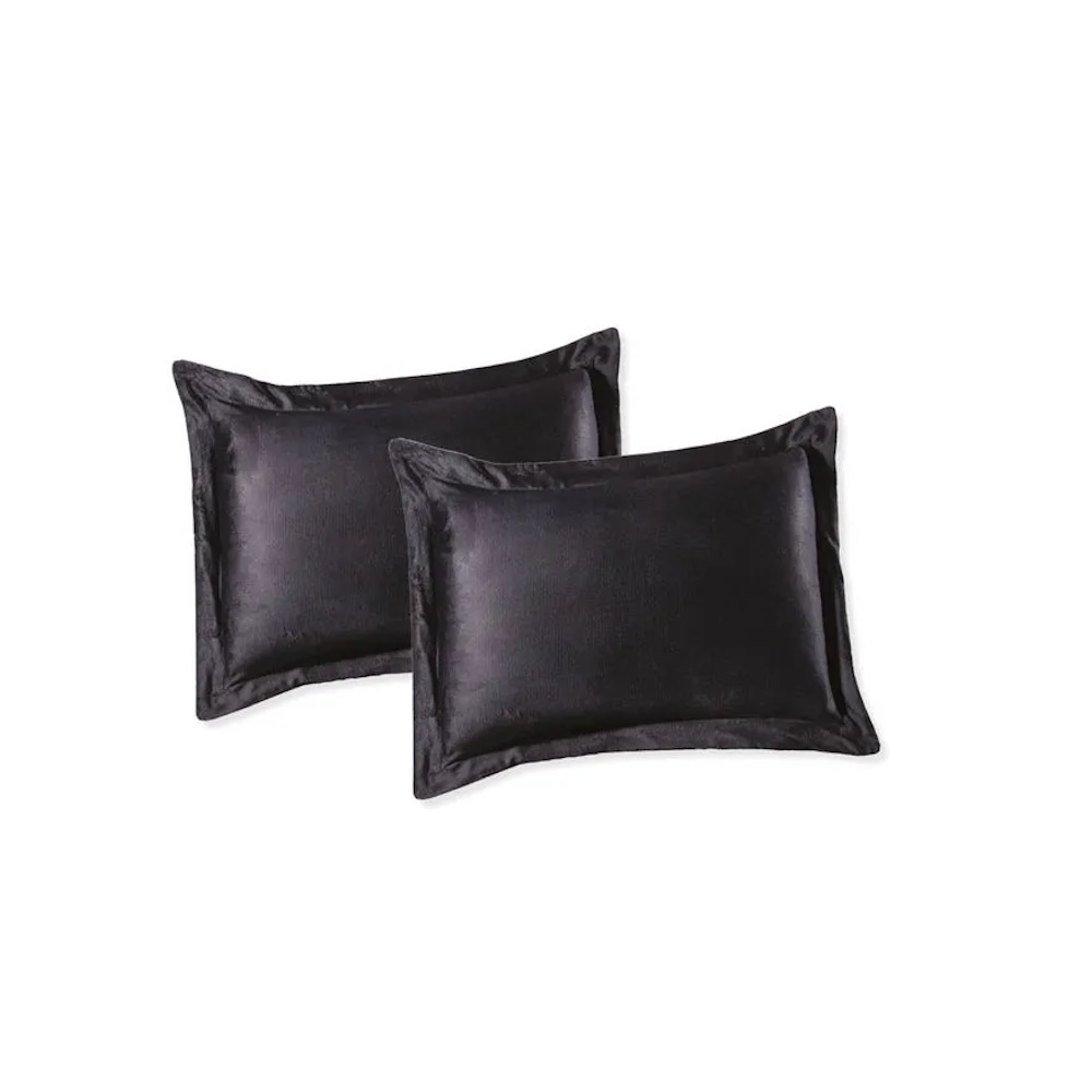 Foto 2 pulgar | Funda Decorativa Estándar Velvet Negro Lisa Concord