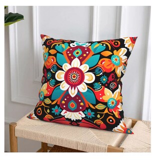 Foto 5 | Fundas Para Cojines Decoración 45x45 Cm 4 Pzs, Mexicano Floral