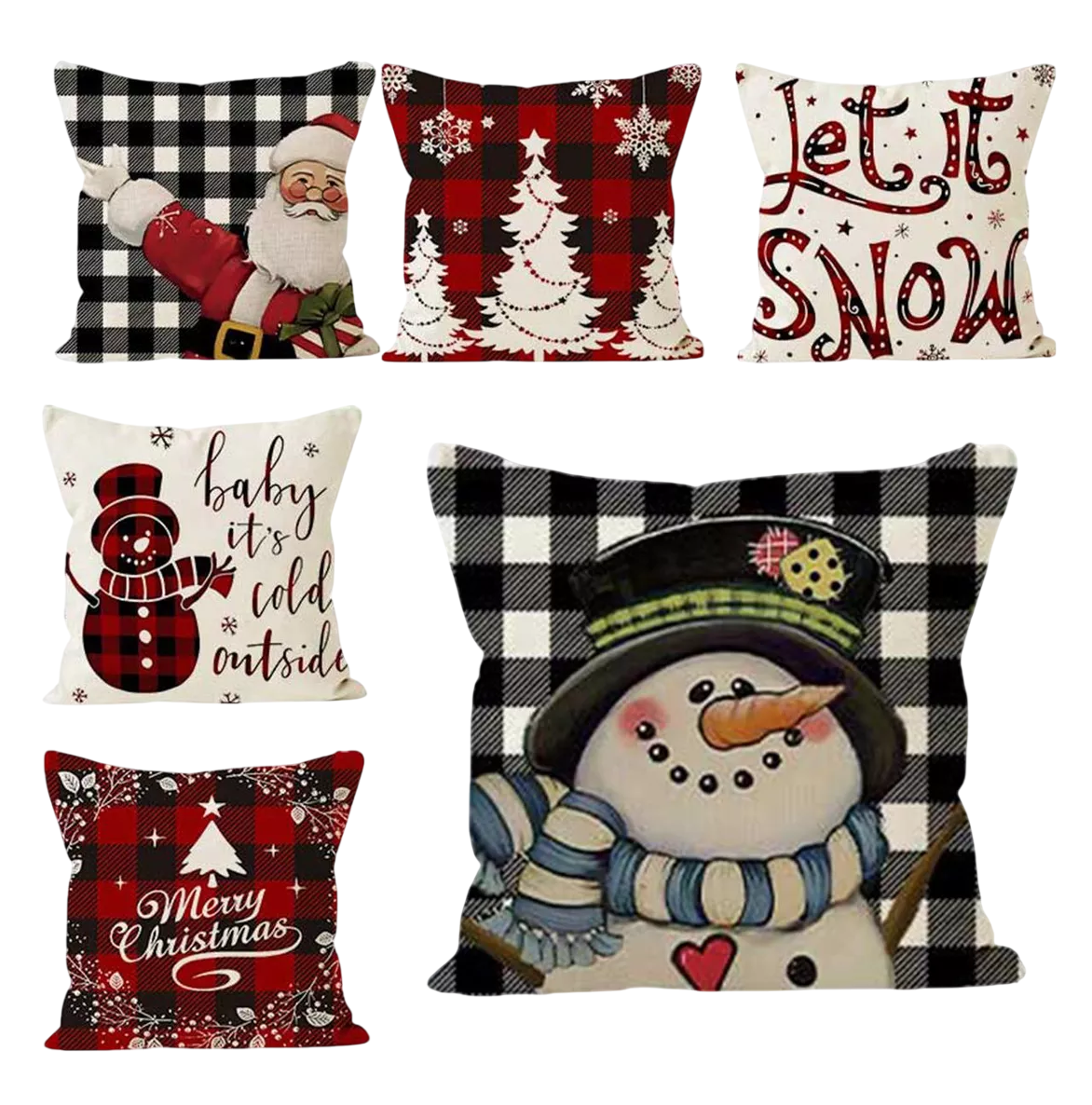 Foto 1 | Fundas para Cojines Belug Navideños 6 Piezas