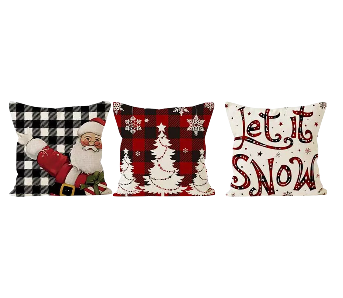 Foto 4 pulgar | Fundas para Cojines Belug Navideños 6 Piezas