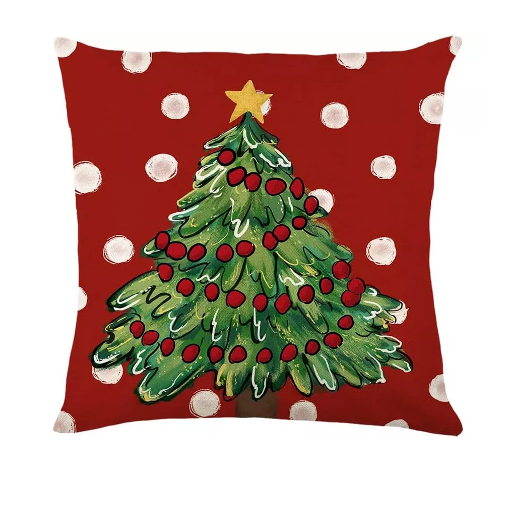 Foto 6 pulgar | Fundas De Almohada Cojín De Lino Con Cascanueces Navidad 4 Pzs Multicolor