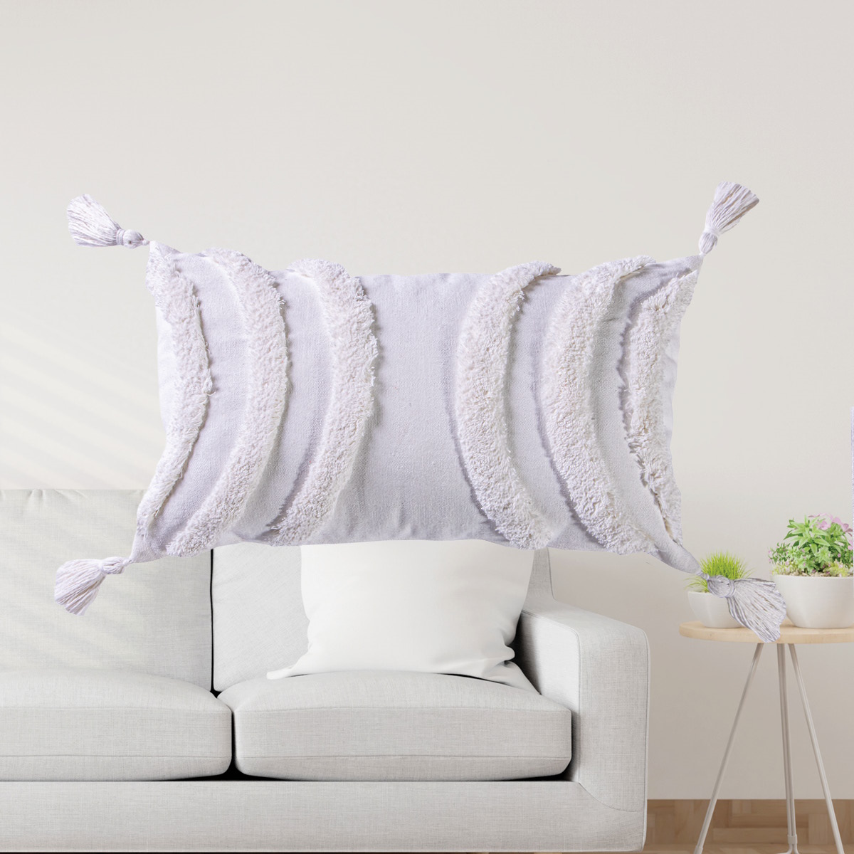 Foto 4 pulgar | Funda para Cojín Holly Blanco 45x35 Cm Concord