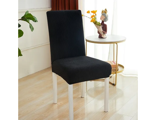 Foto 3 pulgar | Xtellar Juego De 6 Fundas Elásticas De Lujo Para Sillas De Comedor, Negro Elegante