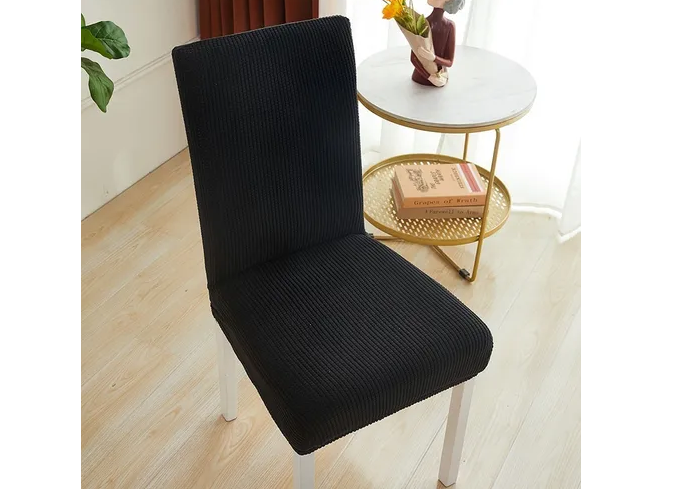 Foto 5 pulgar | Xtellar Juego De 6 Fundas Elásticas De Lujo Para Sillas De Comedor, Negro Elegante