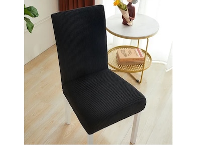 Foto 4 | Xtellar Juego De 6 Fundas Elásticas De Lujo Para Sillas De Comedor, Negro Elegante