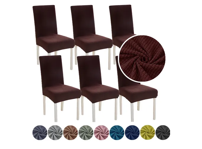 Foto 2 pulgar | Xtellar Protectors Premium Marrón Oscuro - Kit De 6 Fundas Elásticas De Lujo Para Sillas De Comedor